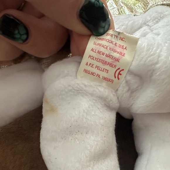 Ty Halo II White and Gold Angel Bear Plush - Picture 8 of 9